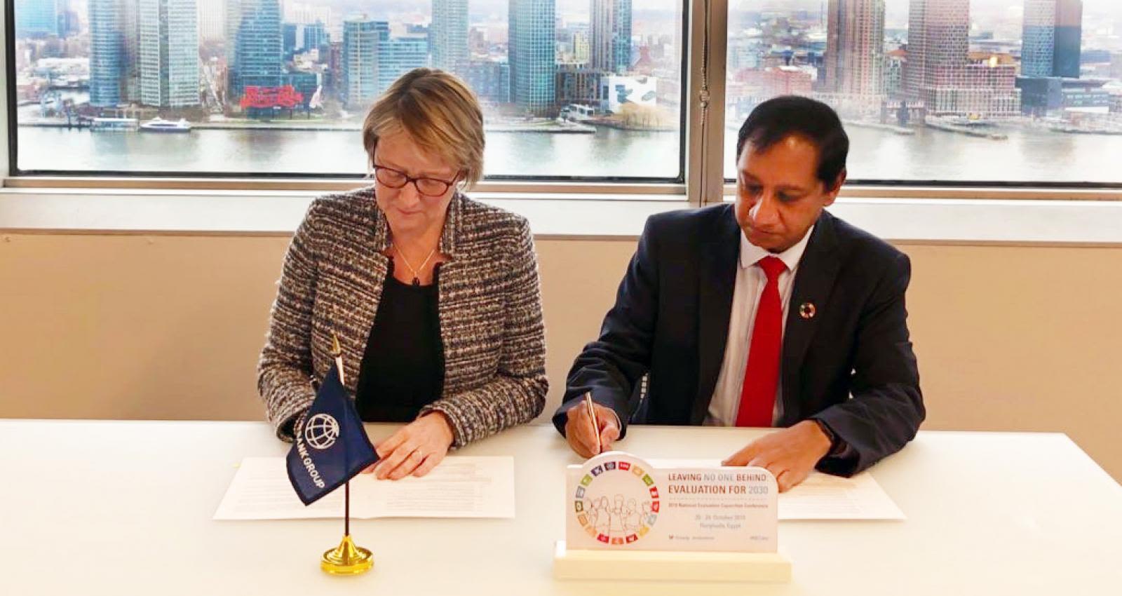 IEG and UNDP signing the first MOU to create GEI